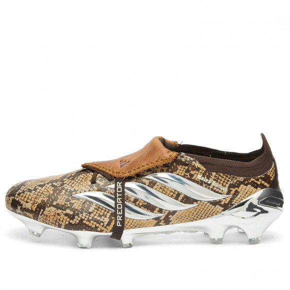 Adidas Men's x Wales Bonner Predator Elite Snakeskin Boot in Linen Khaki/Silver/Wonder White - JR4430