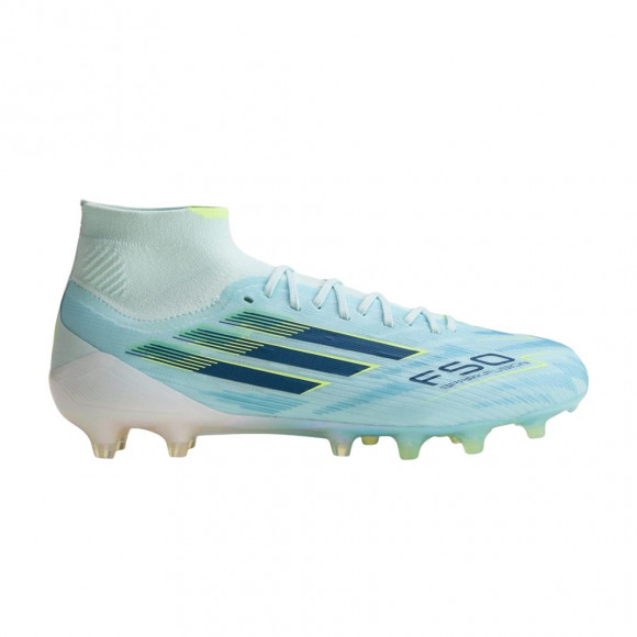 adidas Wmns F50 Sparkfusion Elite Mid FG AG 'Almost Blue Dusky Petrol Hi-Res Yellow' | Women's Size 5.5 - JR6476