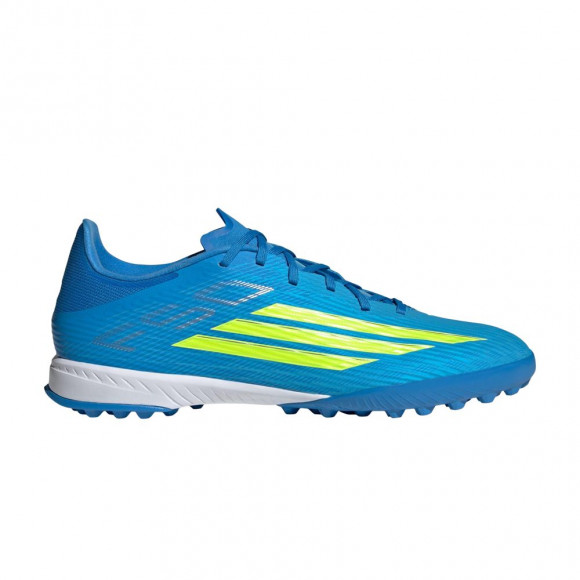 adidas F50 League TF  'Lucid Ray Blue Team Solar Yellow 2 Lucid Aquamarine' | Men's Size 9.5 - JR8975
