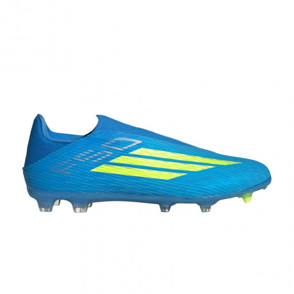 adidas F50 League Laceless FG MG 'Lucid Ray Blue Team Solar Yellow 2 Lucid Aquamarine' | Men's Size 8 - JR8985