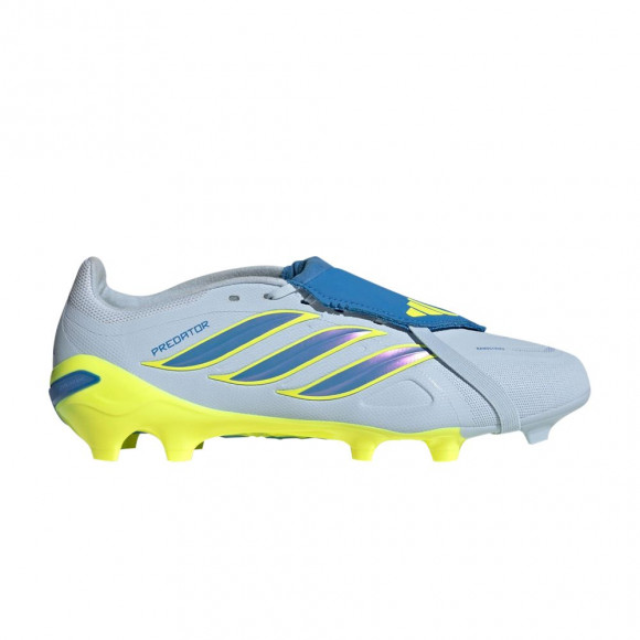 adidas Predator League Fold Over Tongue FG 'Crystal Sky Ray Blue Team Solar Yellow 2' | Men's Size 7.5 - JS0423