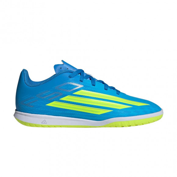adidas F50 Club Indoor PS 'Lucid Ray Blue Team Solar Yellow 2 Lucid Aquamarine' | Kid's Size 4.5 - JS1493