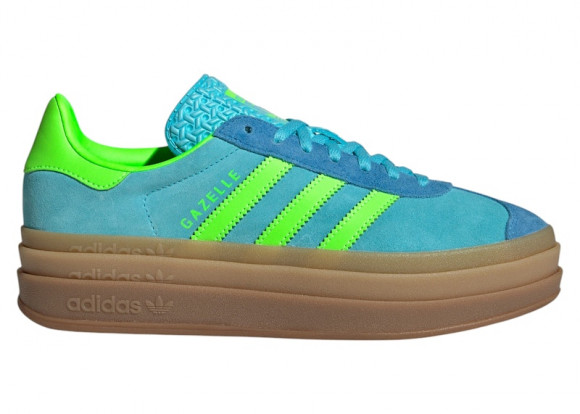 adidas Gazelle Bold Blue Glow Solar Green Bright Blue (Women's) - JS3896