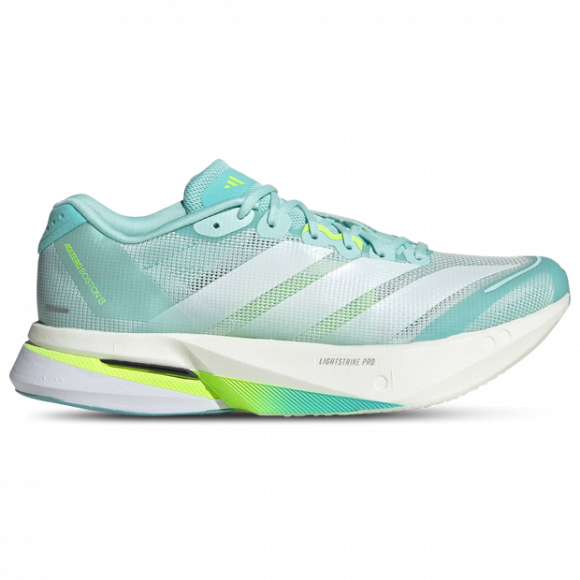 adidas Adizero Boston 13 Semi Flash Aqua Zero Metalic Lucid Lemon (Women's) - JS4957