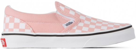 Vans Kids Pink Checkerboard Classic Slip-On Little Kids Sneakers - K-VN0A5KXM99H