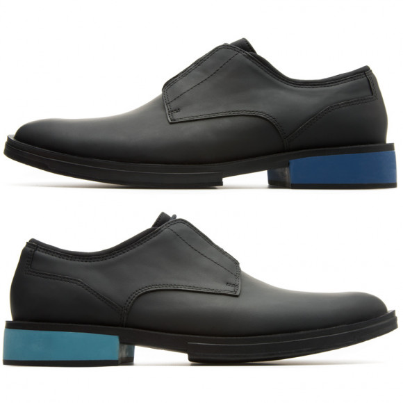 CAMPER Twins - Formal shoes for Men - Black, Smooth leather/Cotton fabric - K100048