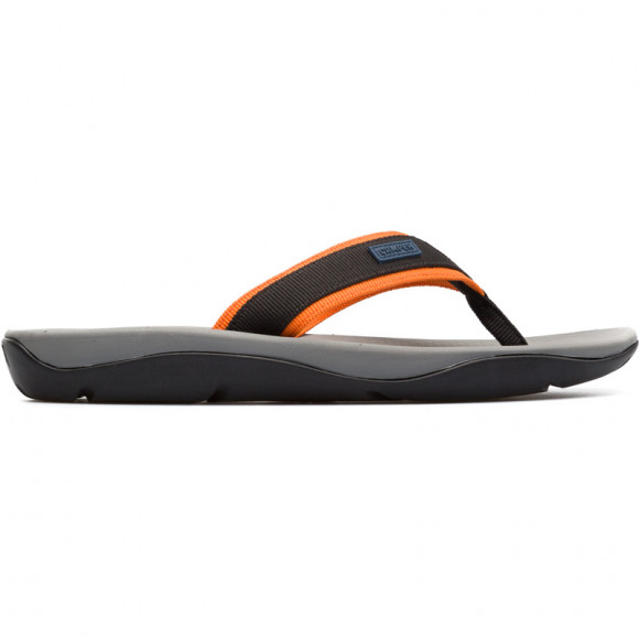 CAMPER Match - Sandals for Men - Orange,Black, Cotton fabric - K100182