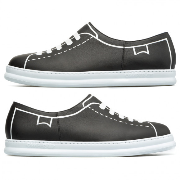 CAMPER Twins - Sneakers for Men - Black, Smooth leather - K100333