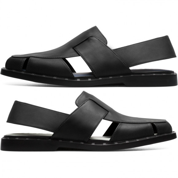 CAMPER Twins - Sandals for Men - Black, Smooth leather - K100626
