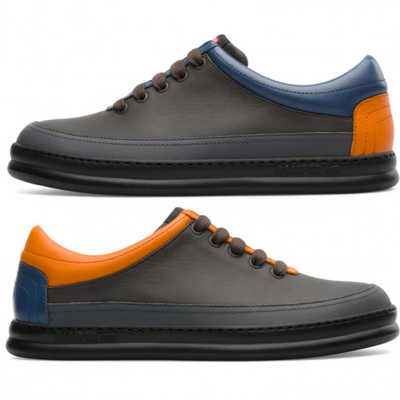 CAMPER Twins - Sneakers for Men - Grey,Orange,Blue, Smooth leather - K100631
