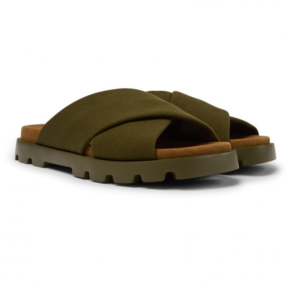 Camper Brutus Sandal - Sandals For Men - Green, Cotton Fabric - K100776