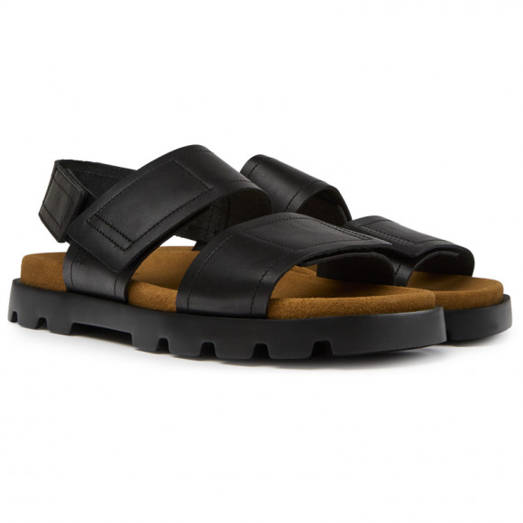 Camper Brutus Sandal - Sandals For Men - Black, Smooth Leather - K100777
