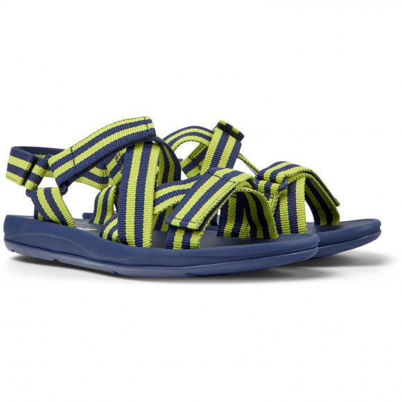 Camper Match - Sandals For Men - Blue, Green, Cotton Fabric - K100781