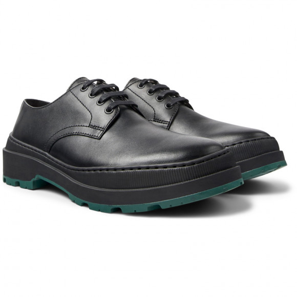 Camper Brutus Trek - Lace-Up For Men - Black, Smooth Leather - K100838