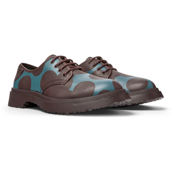 Camper Twins - Lace-Up For Men - Burgundy, Black, Smooth Leather - K100860