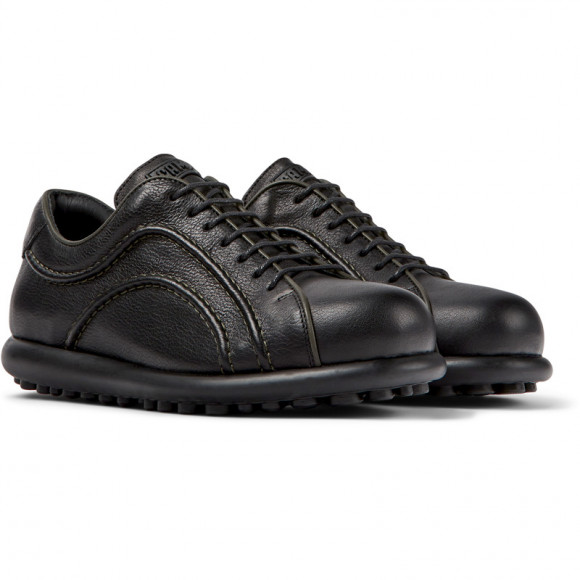 Camper Pelotas - Lace-Up For Men - Black, Smooth Leather - K100867