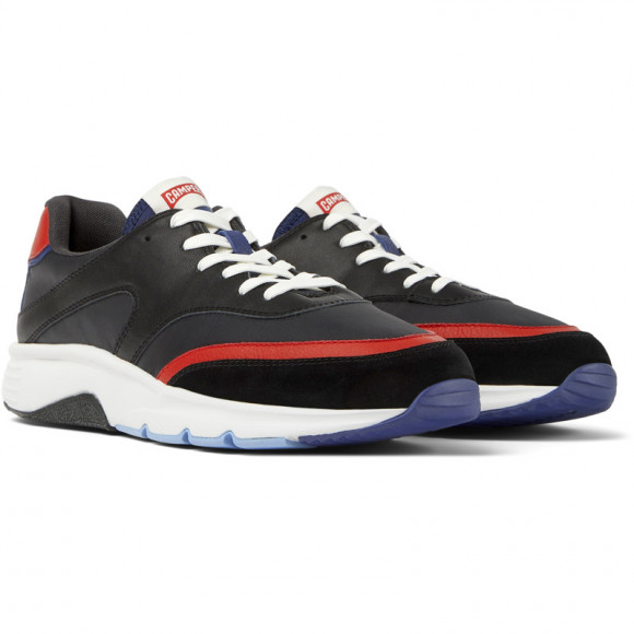 Camper Drift - Sneakers For Men - Black, Red, Blue, Red, Blue, Cotton Fabric/Smooth Leather - K100876