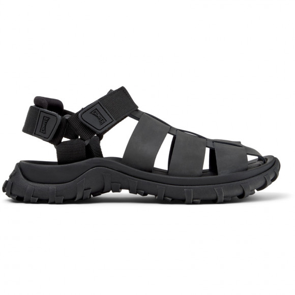 CAMPER Drift Trail Sandal - Casual for Men - Black, Smooth leather/Cotton fabric - K101090