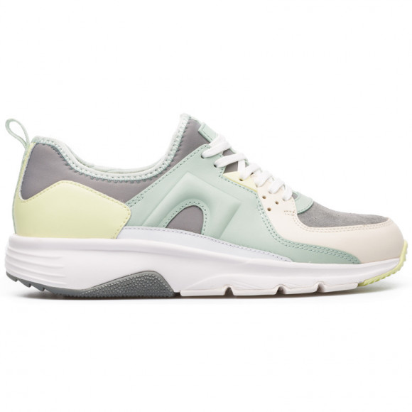 CAMPER Drift - Sneakers for Women - Grey,Green,Yellow, Smooth leather/Cotton fabric - K200500