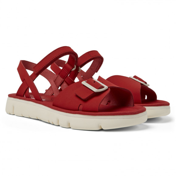 Camper Oruga - Sandals For Women - Red, Smooth Leather - K200631