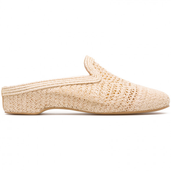 CAMPER Serena - Formal shoes for Women - Beige, Cotton fabric/Smooth leather - K200754