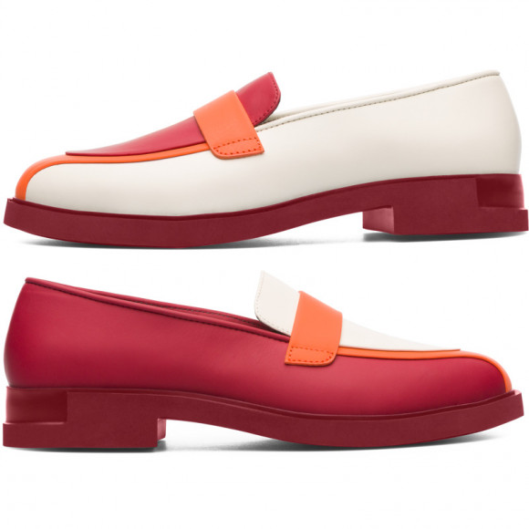 CAMPER Twins - Formal shoes for Women - Beige,Red,Orange, Smooth leather - K200857