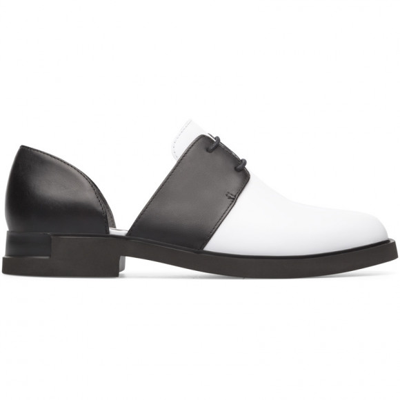 CAMPER Iman - Formal shoes for Women - Black,White, Smooth leather - K200950