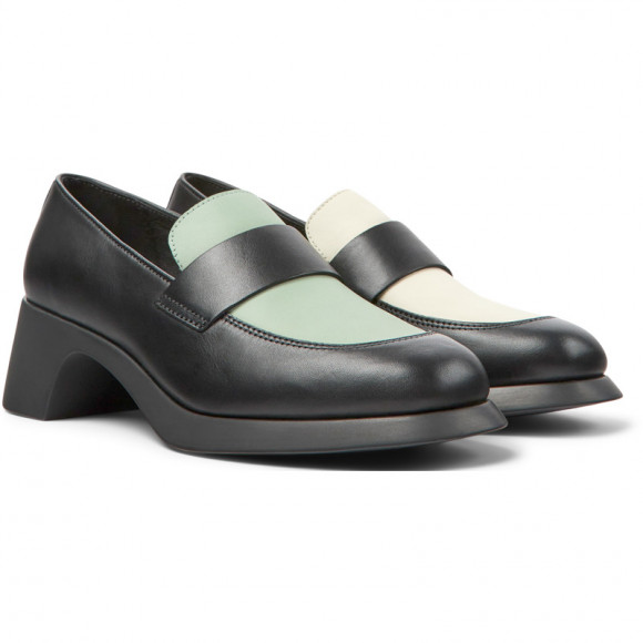 Camper Twins - Loafers For Women - Black, Smooth Leather - K201075
