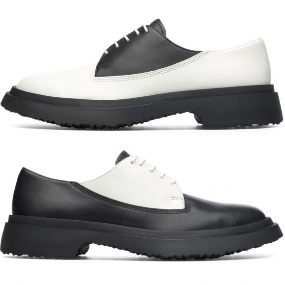CAMPER Twins - Formal shoes for Women - White,Black, Smooth leather - K201092