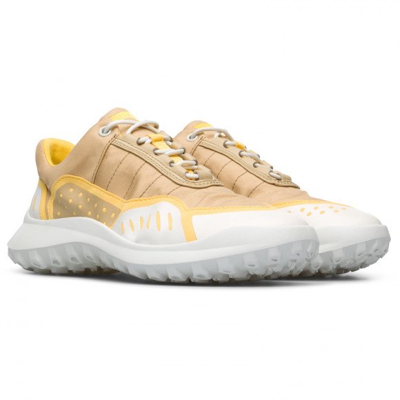 Camper Crclr - Sneakers For Women - Beige, White, Yellow, Cotton Fabric/Smooth Leather - K201147