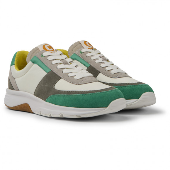Camper Drift - Sneakers For Women - Grey, White, Green, Cotton Fabric - K201161
