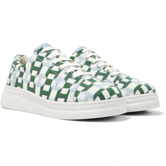 Camper Runner Up - Sneakers For Women - Green, Blue, White, Cotton Fabric - K201314