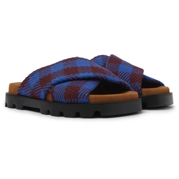Camper Brutus Sandal - Sandals For Women - Blue, Burgundy, Cotton Fabric - K201322