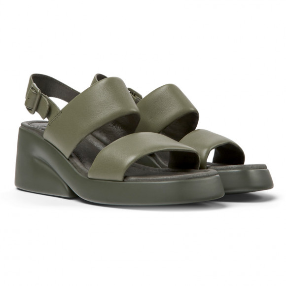 Camper Kaah - Sandals For Women - Green, Smooth Leather - K201352