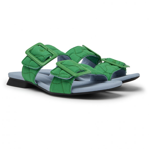 Camper Casi Myra - Sandals For Women - Green, Cotton Fabric - K201372