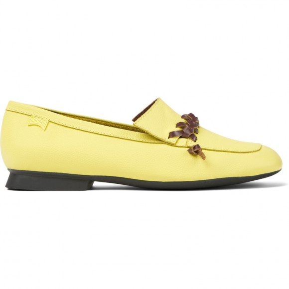 CAMPER Casi Myra - Flat shoes for Women - Yellow, Smooth leather - K201448