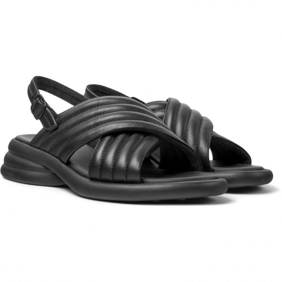 Camper Spiro - Sandals For Women - Black, Smooth Leather - K201494