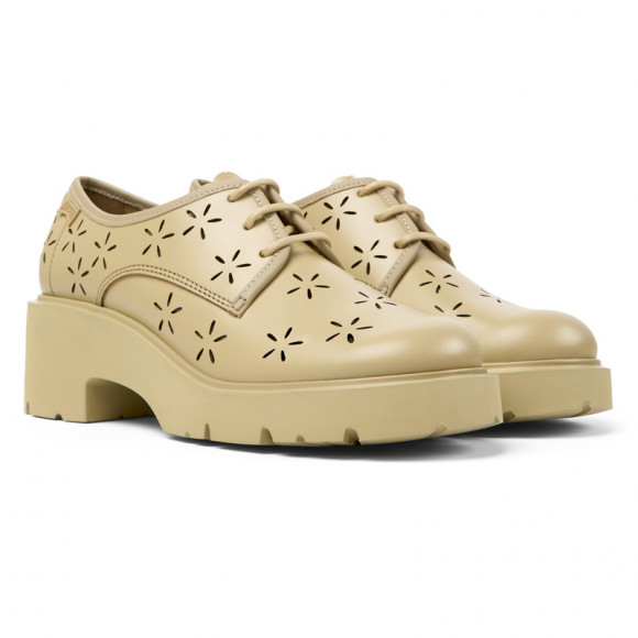 Camper Milah - Formal Shoes For Women - Beige, Smooth Leather - K201505