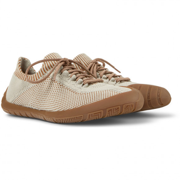 Camper Path - Sneakers For Women - Grey, Brown, Cotton Fabric - K201521