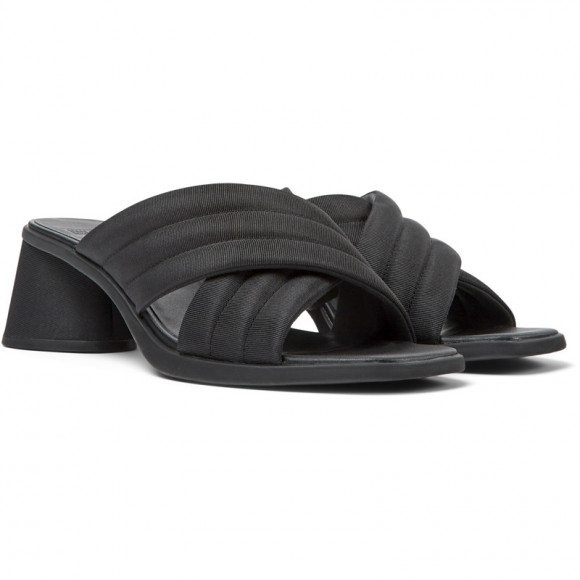Camper Kiara - Sandals For Women - Black, Cotton Fabric - K201540