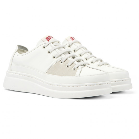 Camper Twins - Sneakers For Women - White, Grey, Smooth Leather - K201580