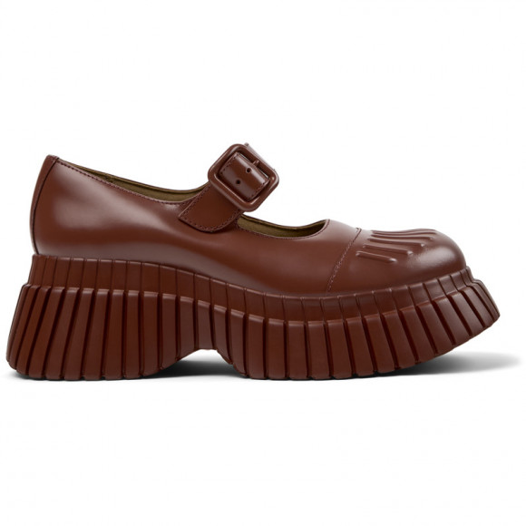 CAMPER BCN - Flat shoes for Women - Red, Smooth leather - K201581