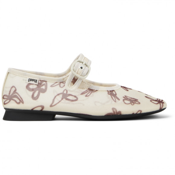 CAMPER Casi Myra - Flat shoes for Women - White, Cotton fabric - K201628