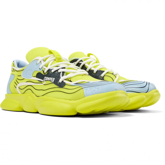 CAMPER Karst - Sneakers for Women - Yellow,Blue,Black, Cotton fabric - K201694