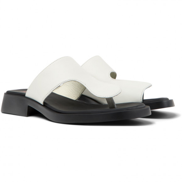 CAMPER Twins - Sandals for Women - White, Smooth leather - K201745