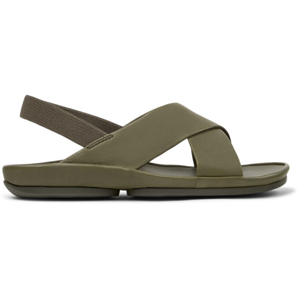 CAMPER Right Isla - Sandals for Women - Green, Smooth leather - K201926