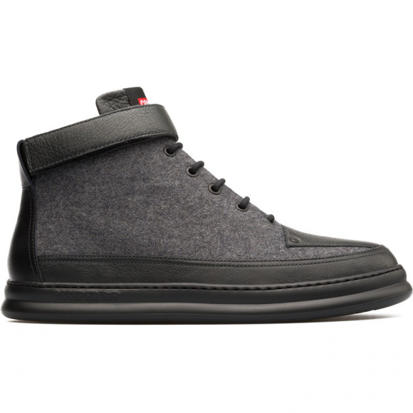 CAMPER Runner - Ankle boots for Men - Grey,Black, Cotton fabric/Smooth leather - K300203