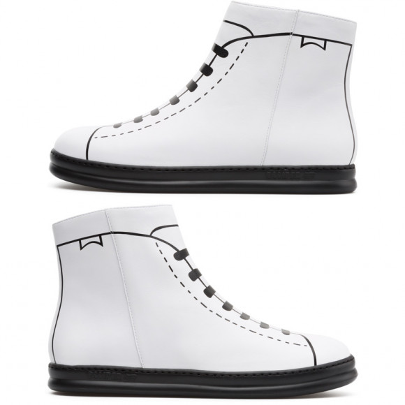 CAMPER Twins - Ankle boots for Men - White, Smooth leather - K300210