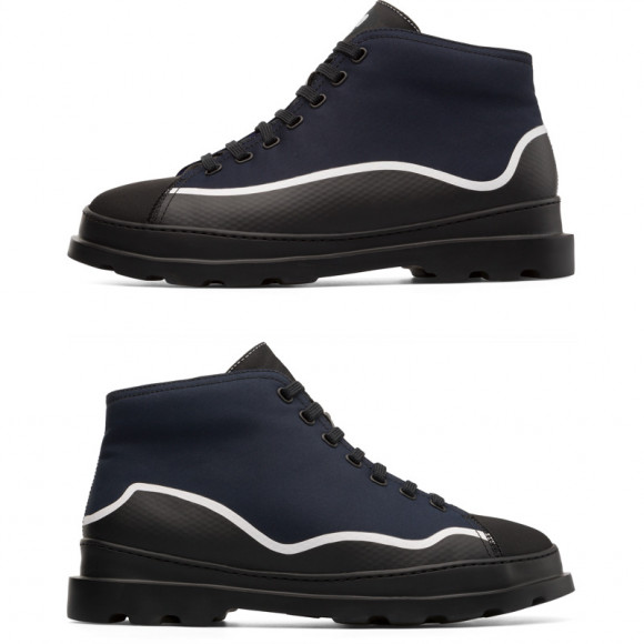 CAMPER Twins - Ankle boots for Men - Blue,Black,White, Cotton fabric/Smooth leather - K300299
