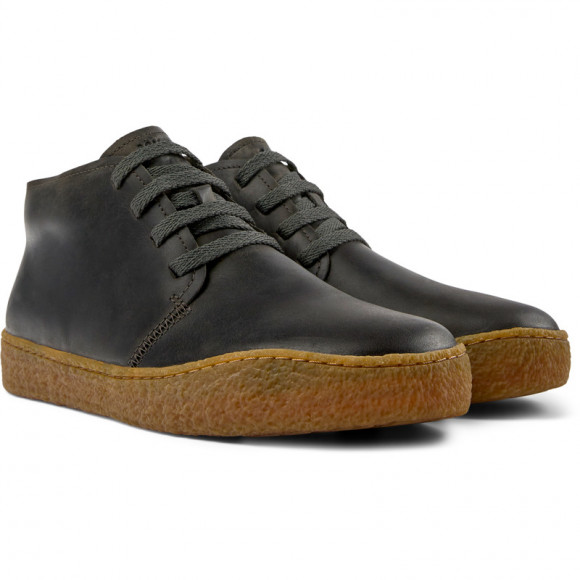 Camper Peu Terreno - Ankle Boots For Men - Grey, Smooth Leather - K300467